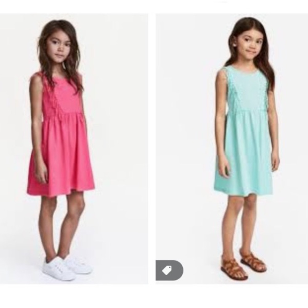 H&M Toddler Jersey Dress with Fringe in Black